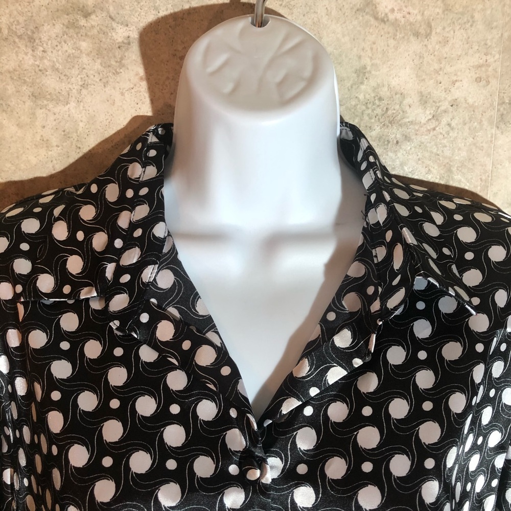 George Silky Smooth Button-Down Blouse - Picture 2 of 10